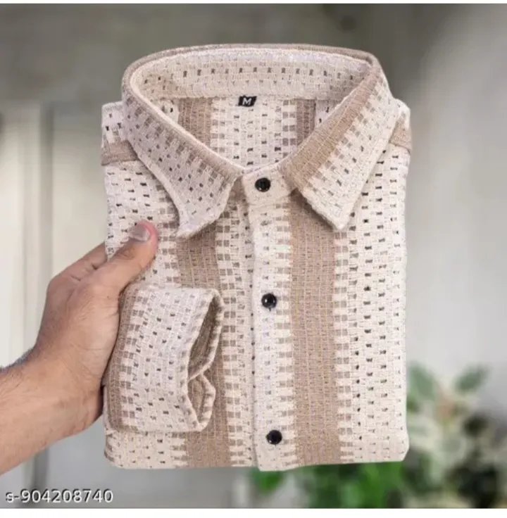 Fashionable full sleeve shirts for men, with detailed textures and a modern. S-904208740 (M)