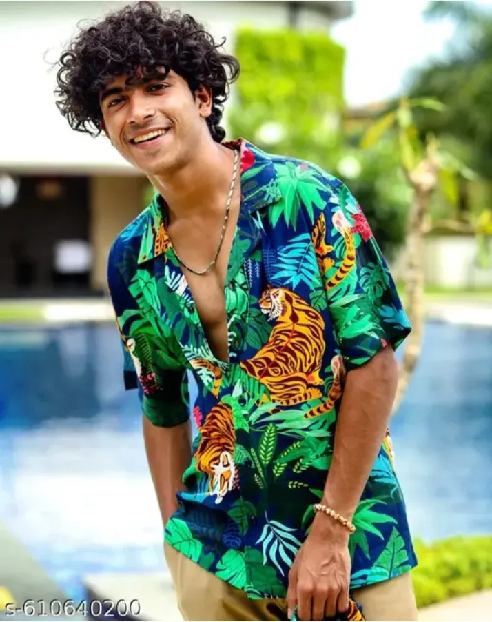 Men's Shirts || Summer Printed Shirts for Men || Summer Clothing for Men || Suitable for Going Out || Vacation || Datewear Shirts for Boys || Printed Shirts || Solid Striped Shirts || Floral Printed... More s-610640200 (S)
