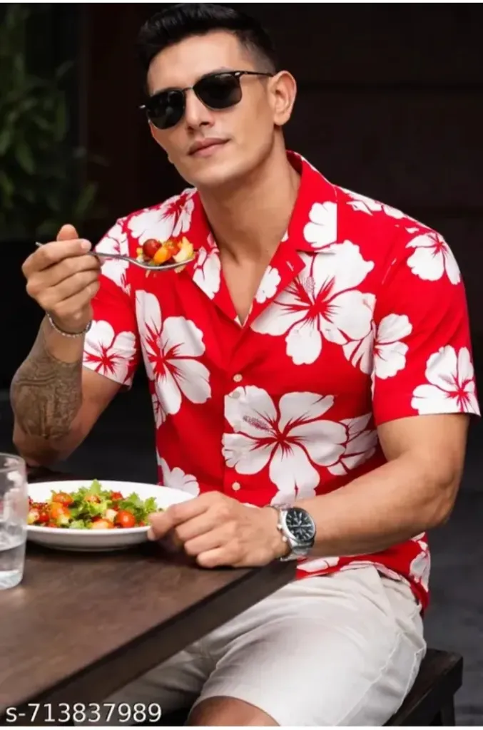 Men's shirt || for men Tropical Printed Shirt || For Vacation Suitable || Date wear for boys Shirt || Printed Shirt || Solid Striped Shirts || Trendy Shirts || Shirts for Men s-713837989 (S)