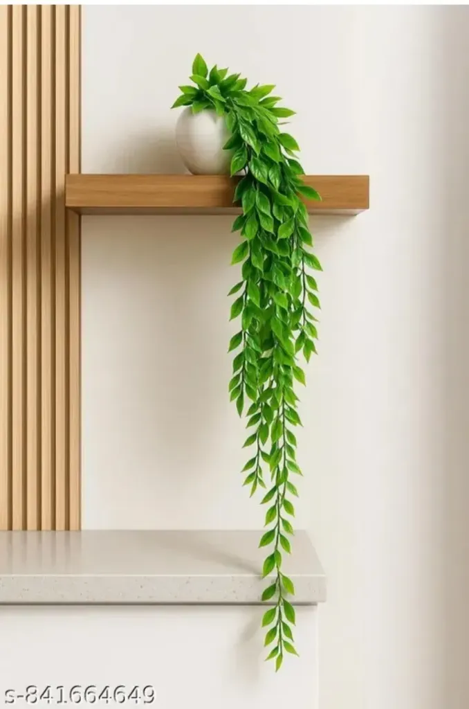 S&P Vibes presents Premium Artificial Hanging Plants in White Pots 2 Pack - Decorations for home and office s-841664649
