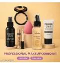 Complete Professional Makeup Kit for Women | Full Coverage Foundation, Concealer Stick, Primer Cream, Compact Powder, Beauty Blender and Long-Lasting Makeup Fixer | Wishlist Share Salon-like finish at home s-736476858