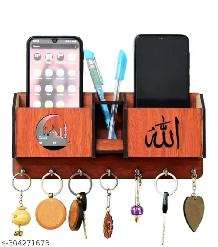[s-304271673] Shivman Art Allah Double Mobile Stand and Pen Holder with 2 Boxes