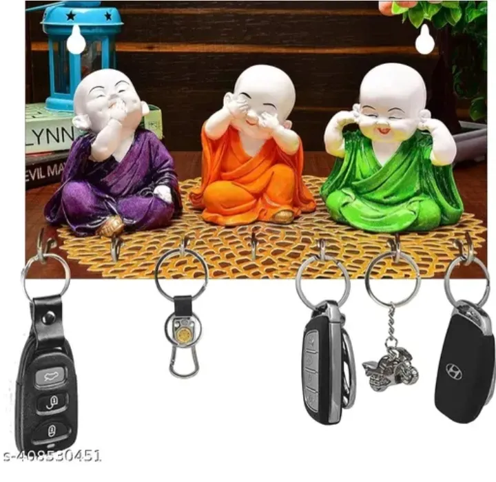 [S-408530451] Sohibe Wooden Key Holder Hook Stand for Home Decoration