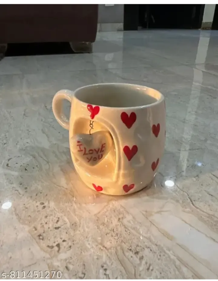 [S-811451270] Handcrafted Ceramic Mug Inspired by Shantiniketan Art of West Bengal