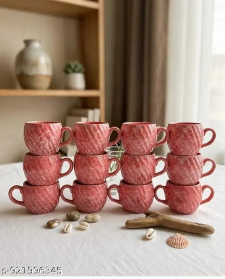 [S-921996345] 10CLUB New Ceramic Pink and White Kulia Tea/Coffee Cup/Du