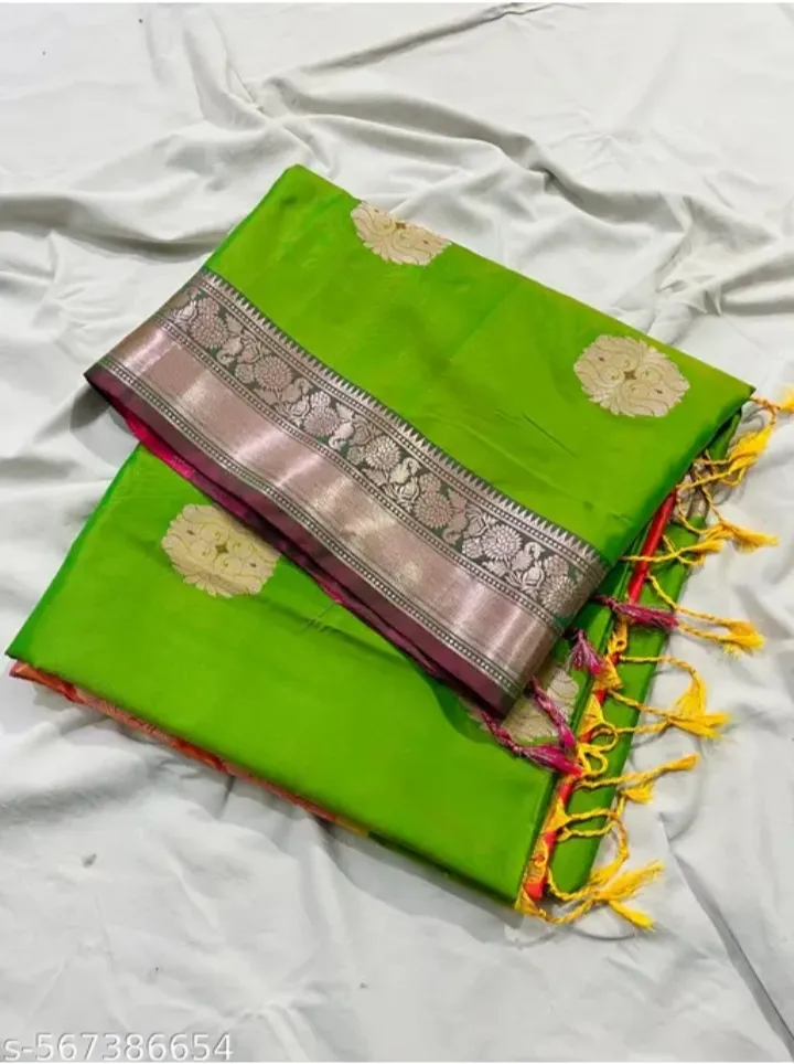 [S-567386654] New trendy soft silk saree (Malai silk)