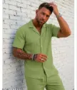 Premium Ribbed Cord Set for Men | Breathable Summer ...