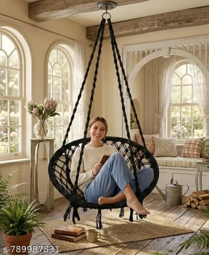 Pure Handloom Cotton Hammock Singing Chair | For Adults & Children