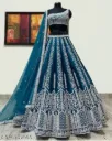 Reelove Factory Teal Blue Heavy Embroidery Designer Lehenga Choli⭐⭐⭐⭐⭐
