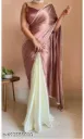 Simple Bollywood Satin Silk Saree with Blouse