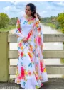 Gown dress with kurti 2.25 meters Daghatta set
