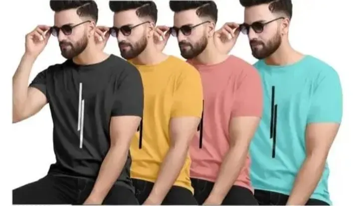 COOTTEES Men's Printed T-Shirt Pack of 4