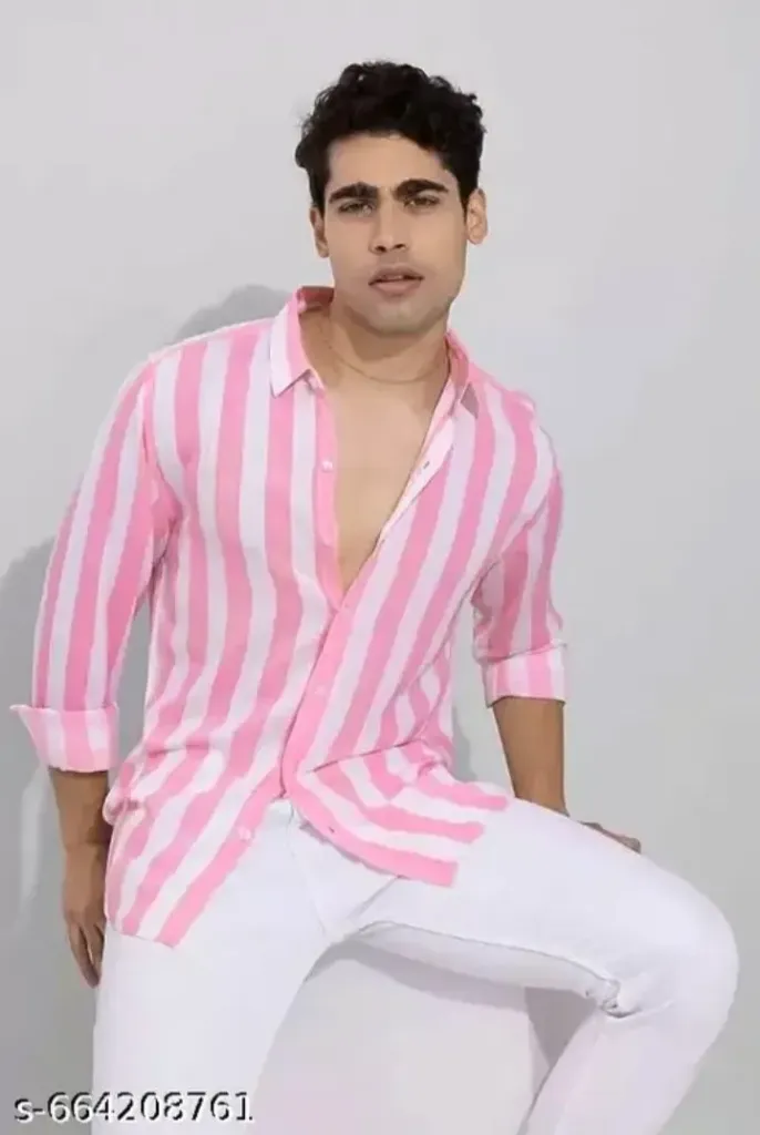 RODIEZ Trendy Men's Casual shirts s-664208761 (Xl, Pink)